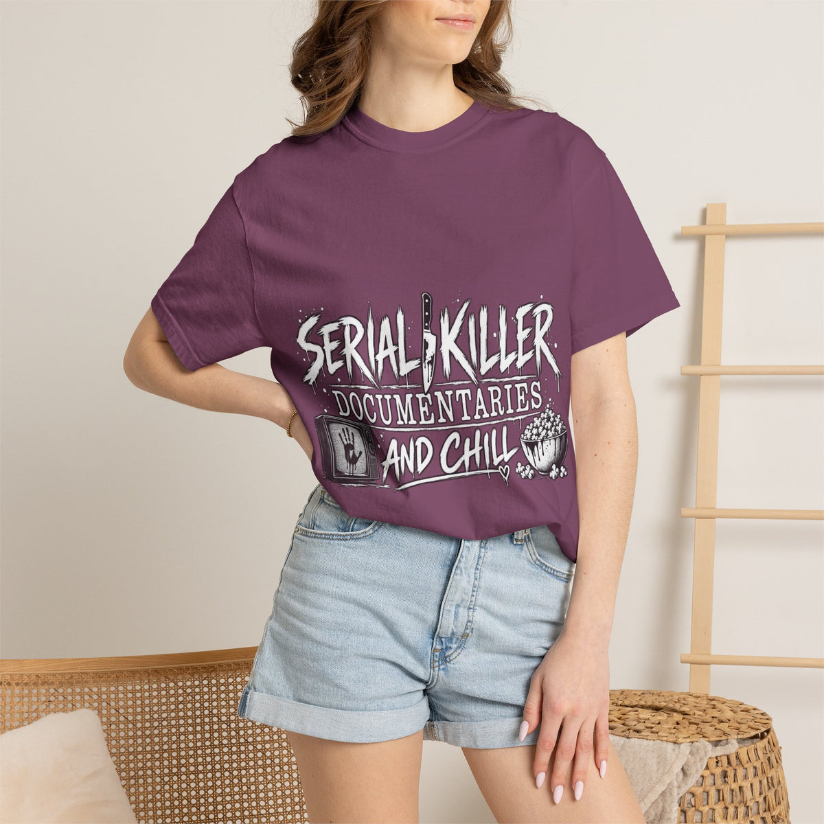 Serial Killer Documentaries and Chill Comfort Colors Tee
