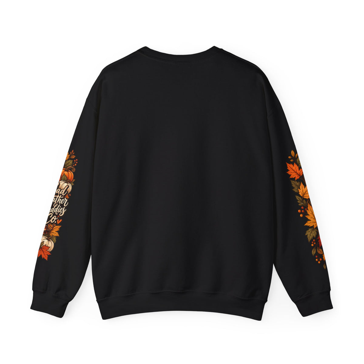 Gobble Till You Wobble Thanksgiving Turkey Crewneck Sweatshirt With Fall Leaves