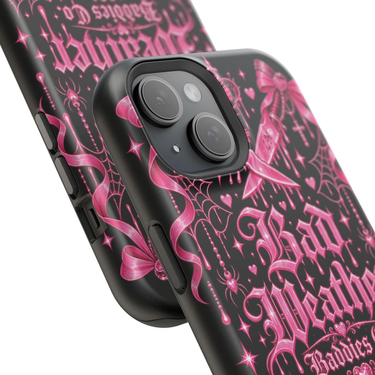 Pink Gothic Magnetic Phone Case With Impact Resistant Protection