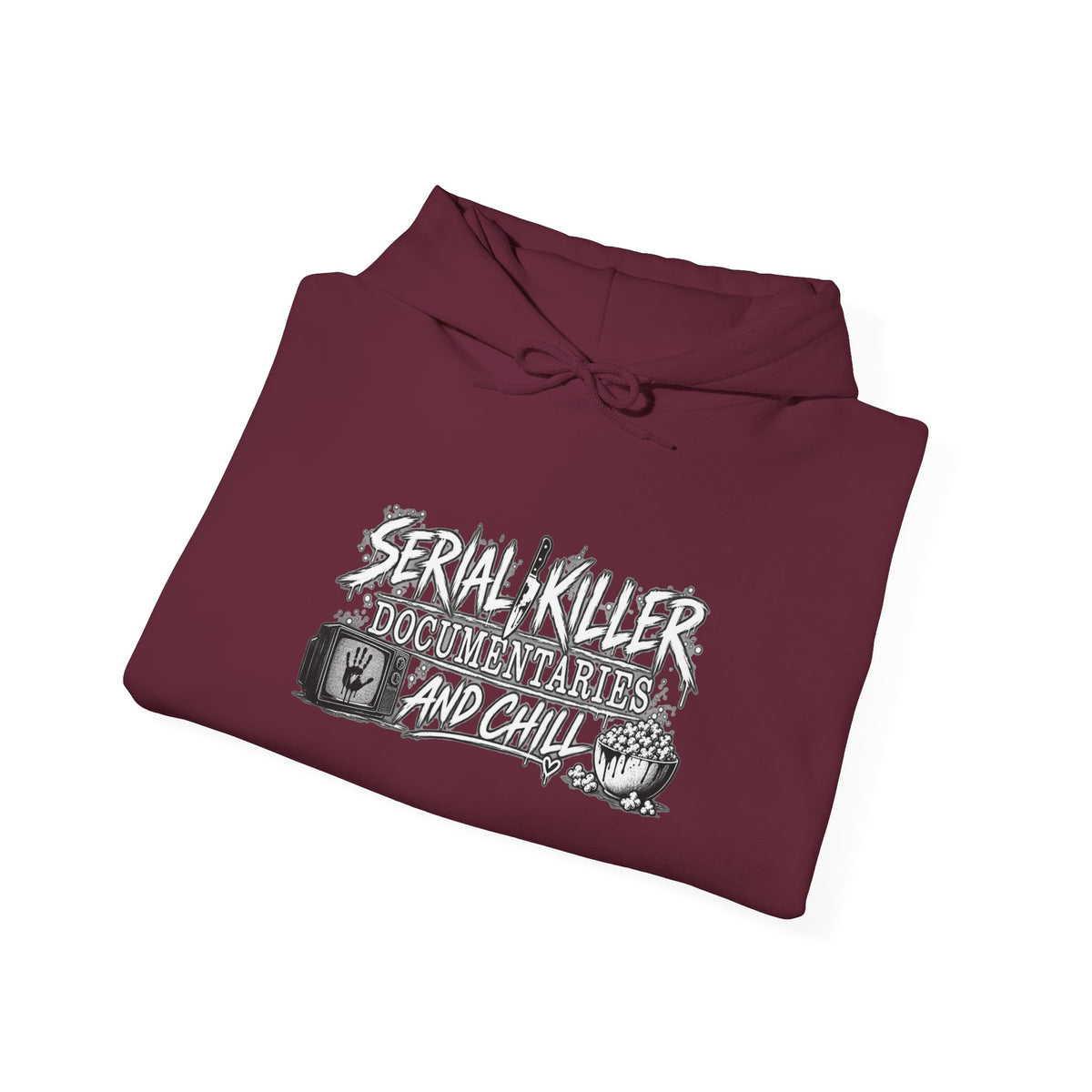 Serial Killer Documentaries and Chill Crime Scene Sleeve Hoodie