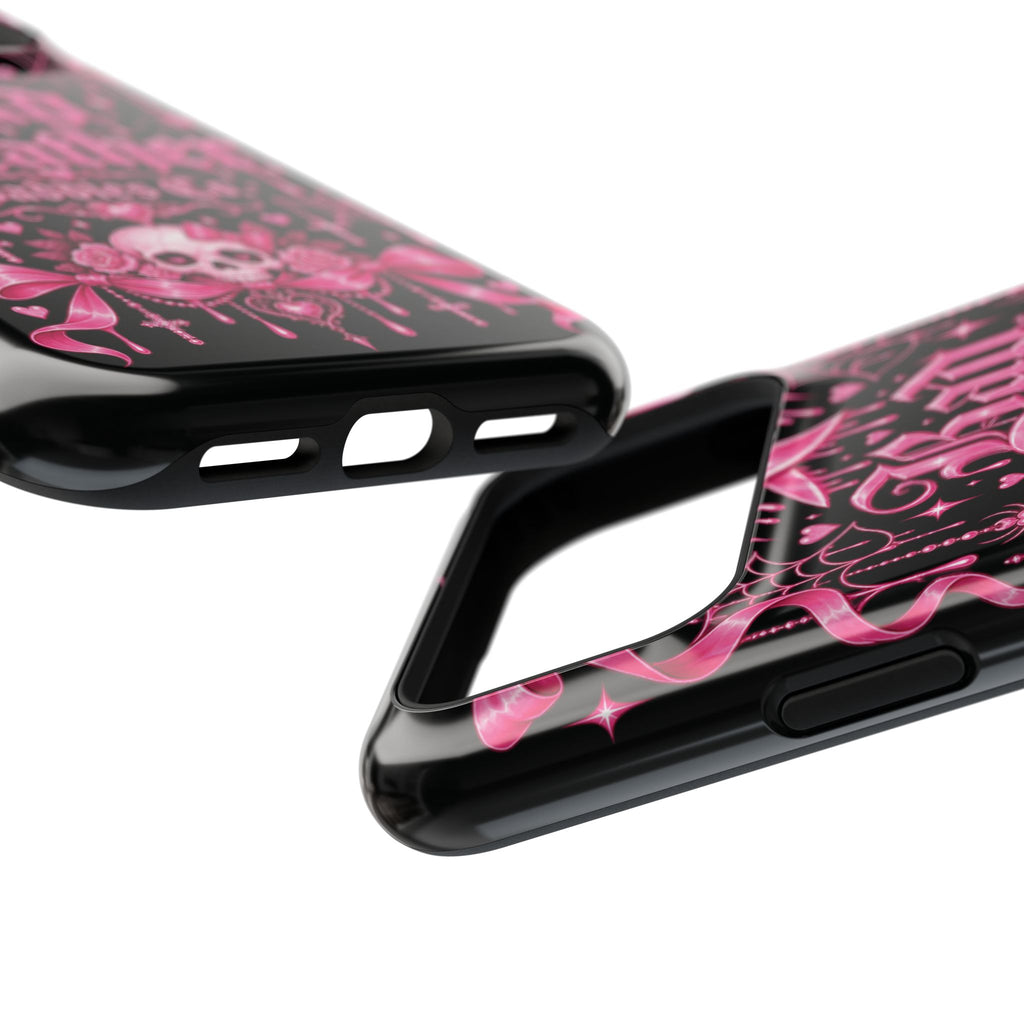 Pink Gothic Magnetic Phone Case With Impact Resistant Protection