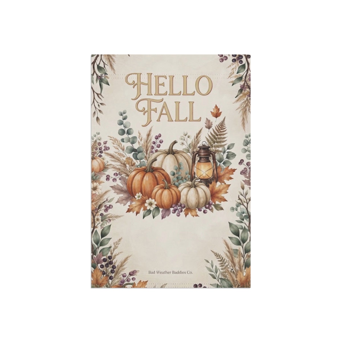 Hello Fall Garden Flag | Cozy Autumn Pumpkin & Floral Yard Decor