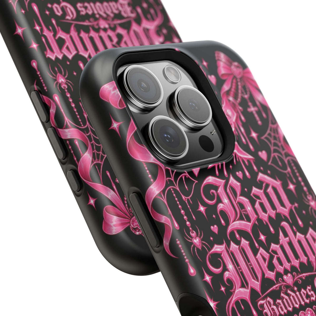 Pink Gothic Magnetic Phone Case With Impact Resistant Protection