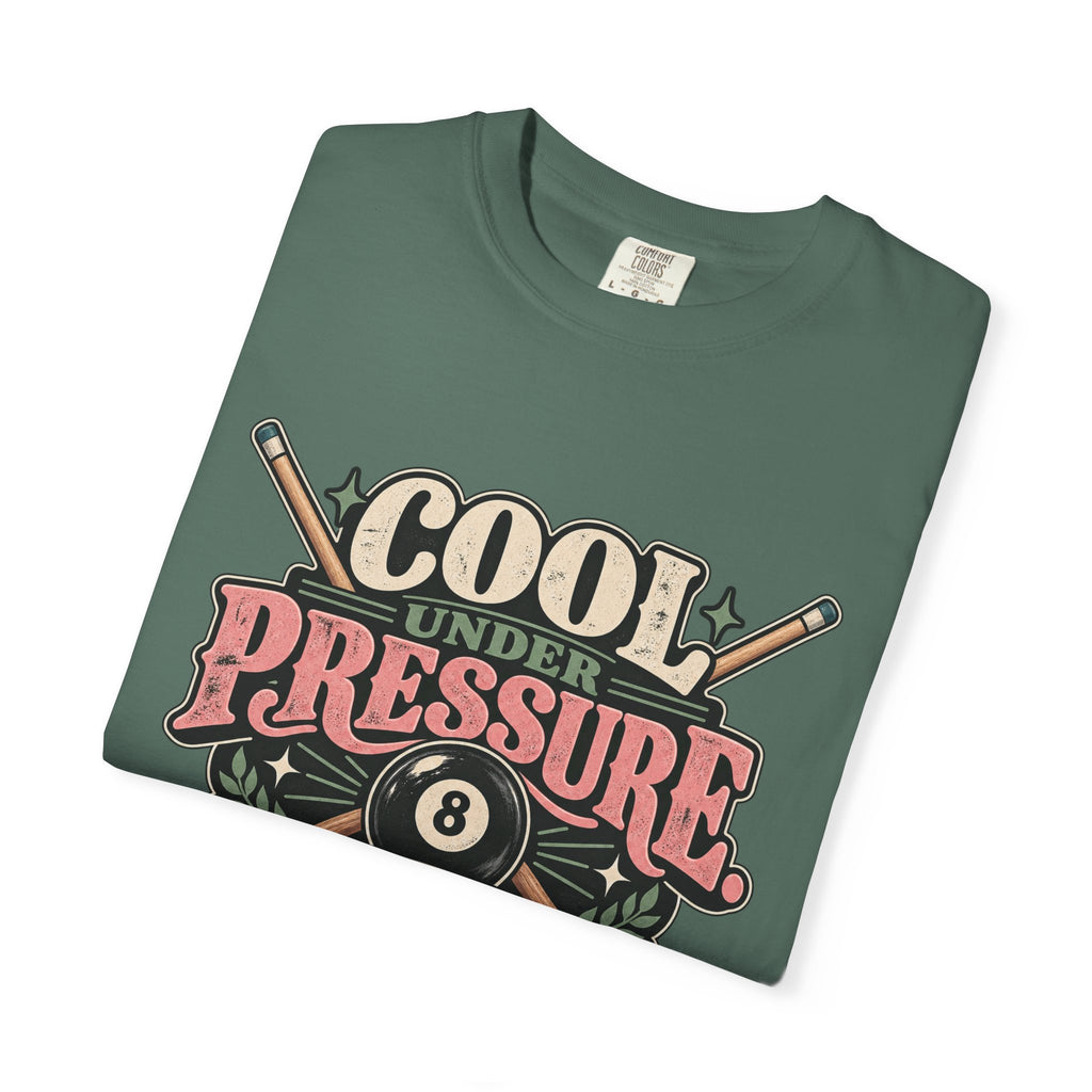 Cool Under Pressure, Deadly With a Cue | Retro Pool T-Shirt