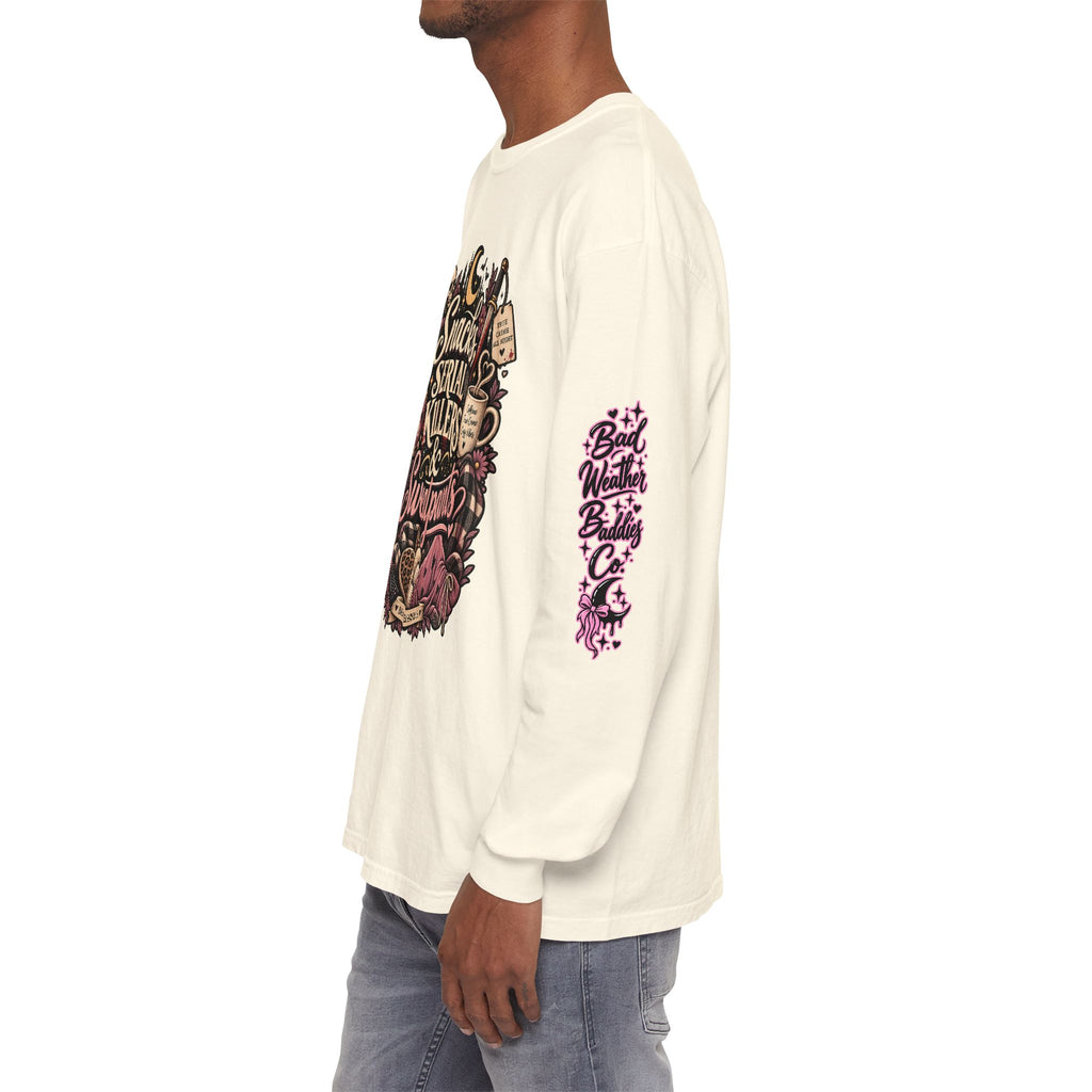 Snacks, Serial Killers & Sweatpants Long Sleeve Shirt | True Crime Lover Comfort Colors Tee | Cozy Crime Graphic Shirt