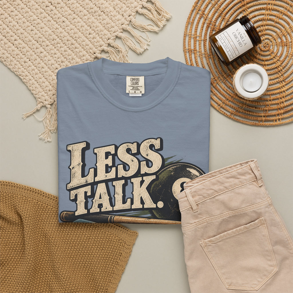 Less Talk, More Chalk Pool T-Shirt | Retro Billiards Graphic Tee