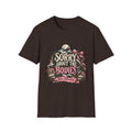 Creepy cute skull and pink bow graphic tee mockup