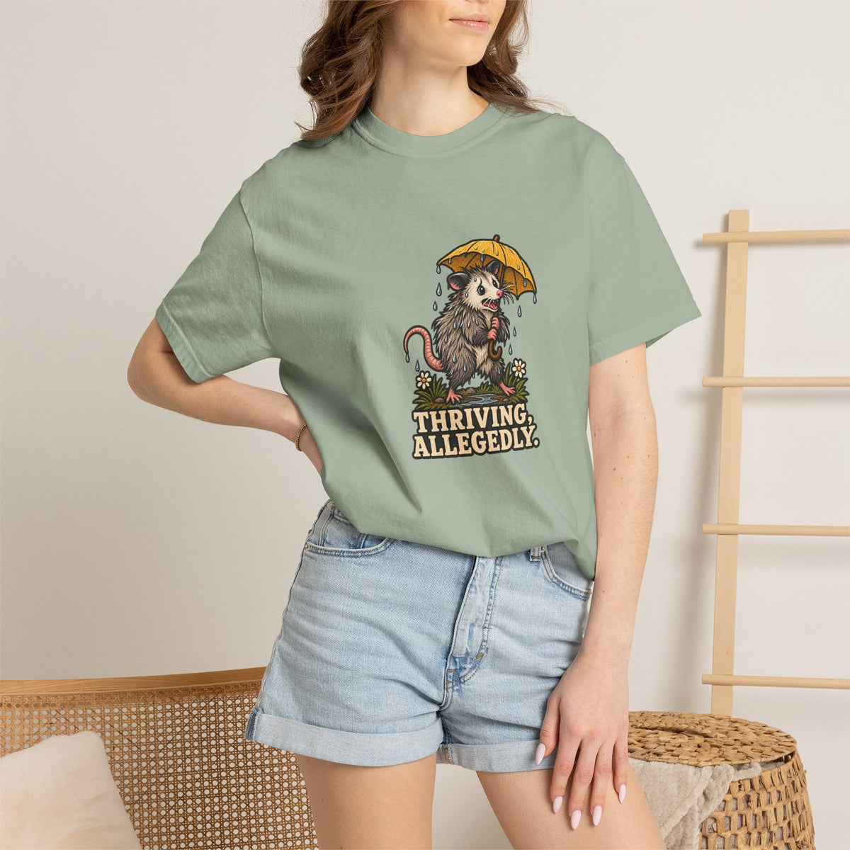 Thriving Allegedly Possum Tee