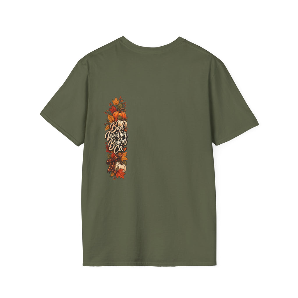 Leopard Print Bow Pumpkin Fall T Shirt Unisex Autumn Graphic Tee
