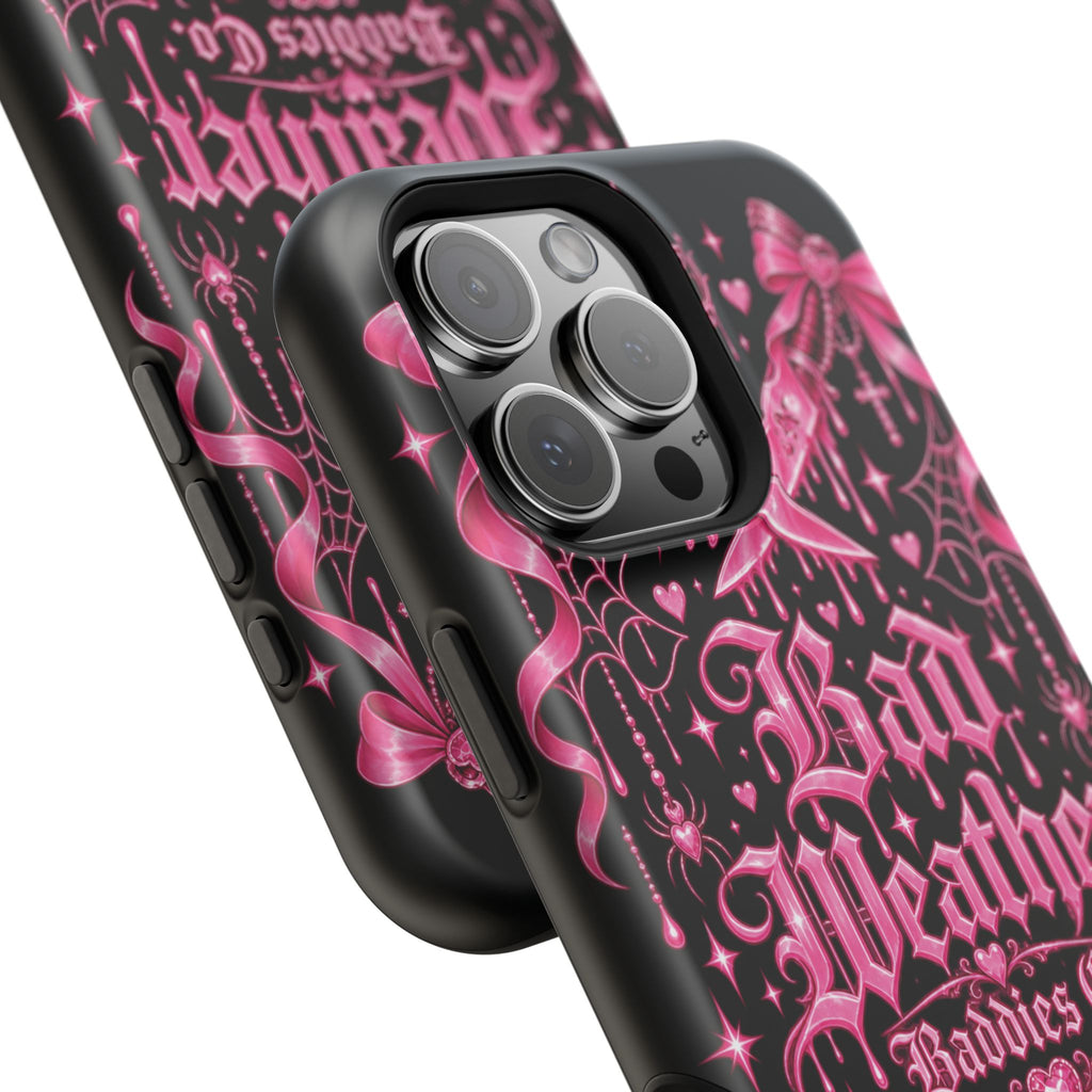 Pink Gothic Magnetic Phone Case With Impact Resistant Protection