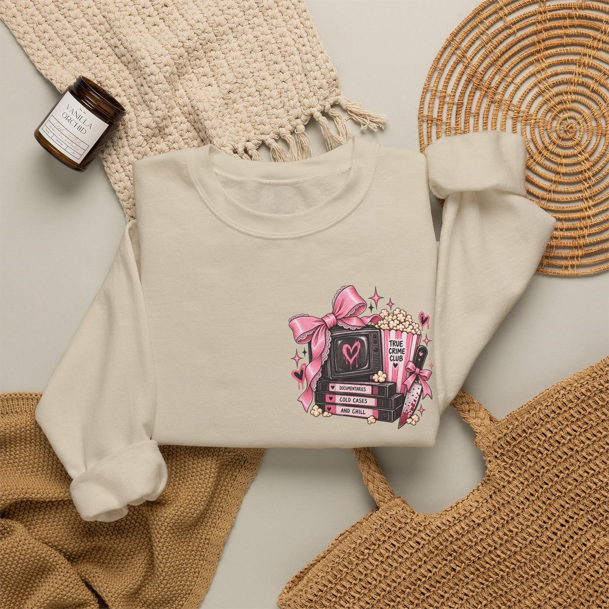Serial Killer Documentaries and Chill Coquette Crewneck