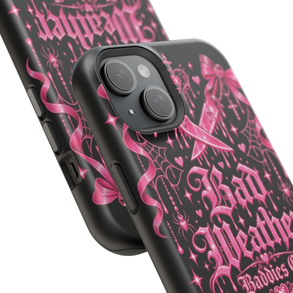 Pink Gothic Magnetic Phone Case With Impact Resistant Protection