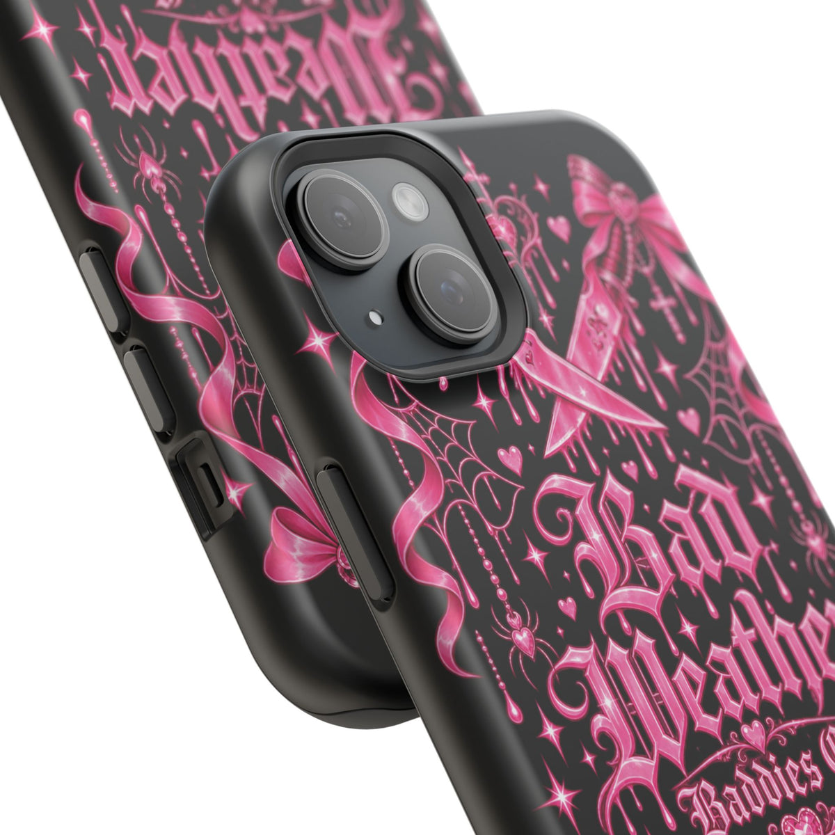 Pink Gothic Magnetic Phone Case With Impact Resistant Protection