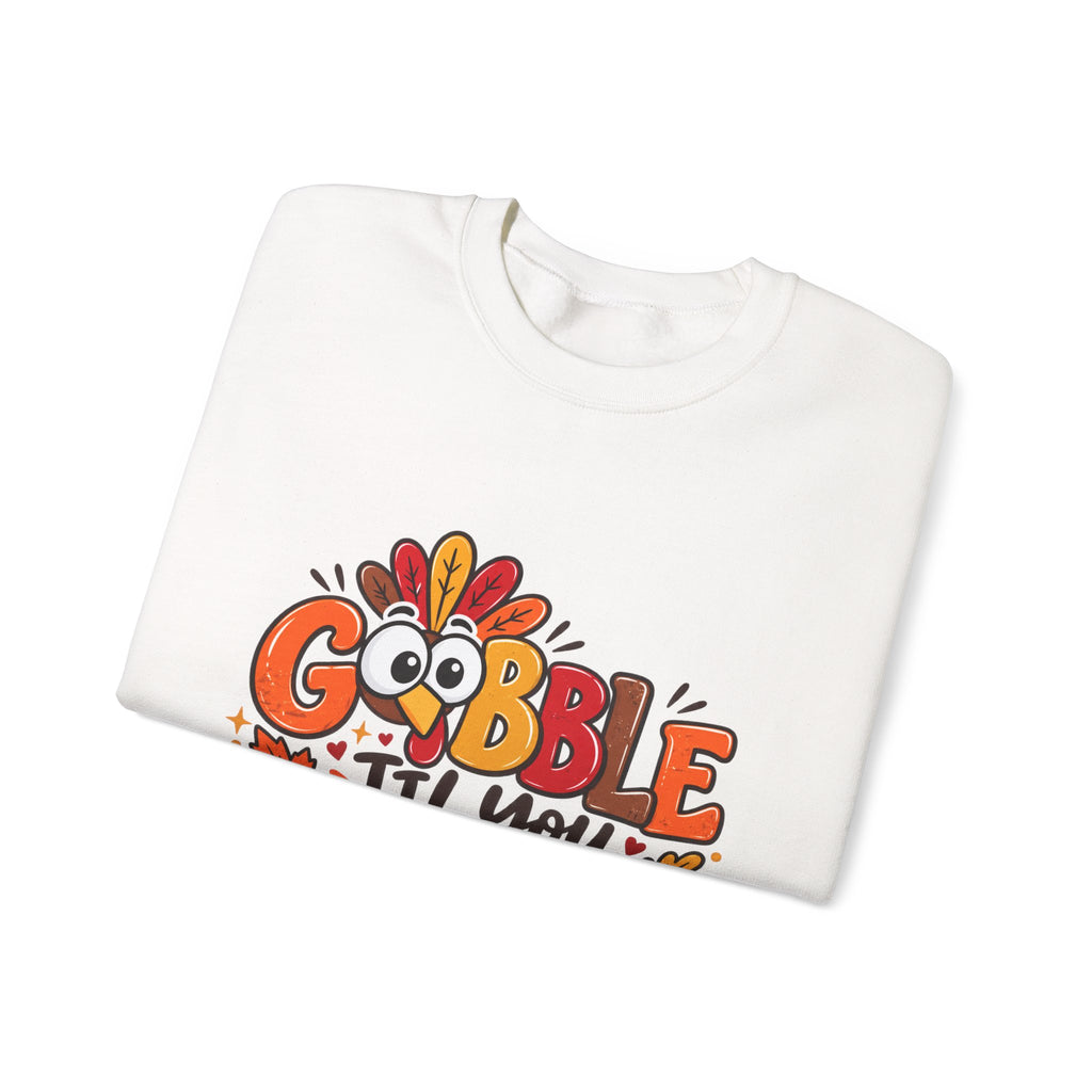 Gobble Till You Wobble Thanksgiving Turkey Unisex Crewneck Sweatshirt