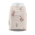 Rose & Pinstripe Coquette Pencil Skirt