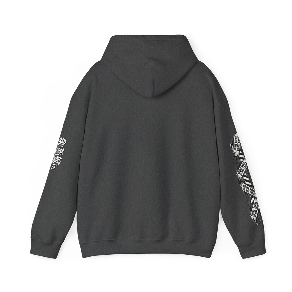 Serial Killer Documentaries and Chill Crime Scene Sleeve Hoodie