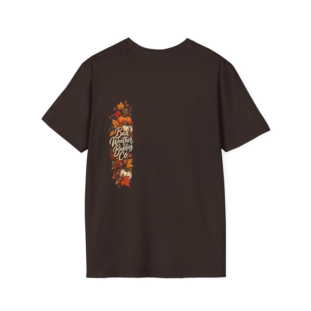 Leopard Print Bow Pumpkin Fall T Shirt Unisex Autumn Graphic Tee