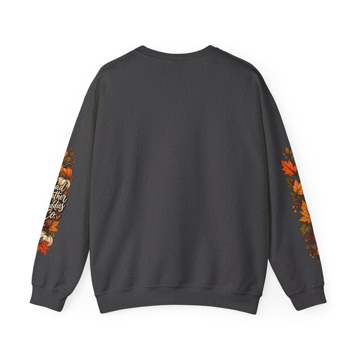 Gobble Till You Wobble Thanksgiving Turkey Crewneck Sweatshirt With Fall Leaves