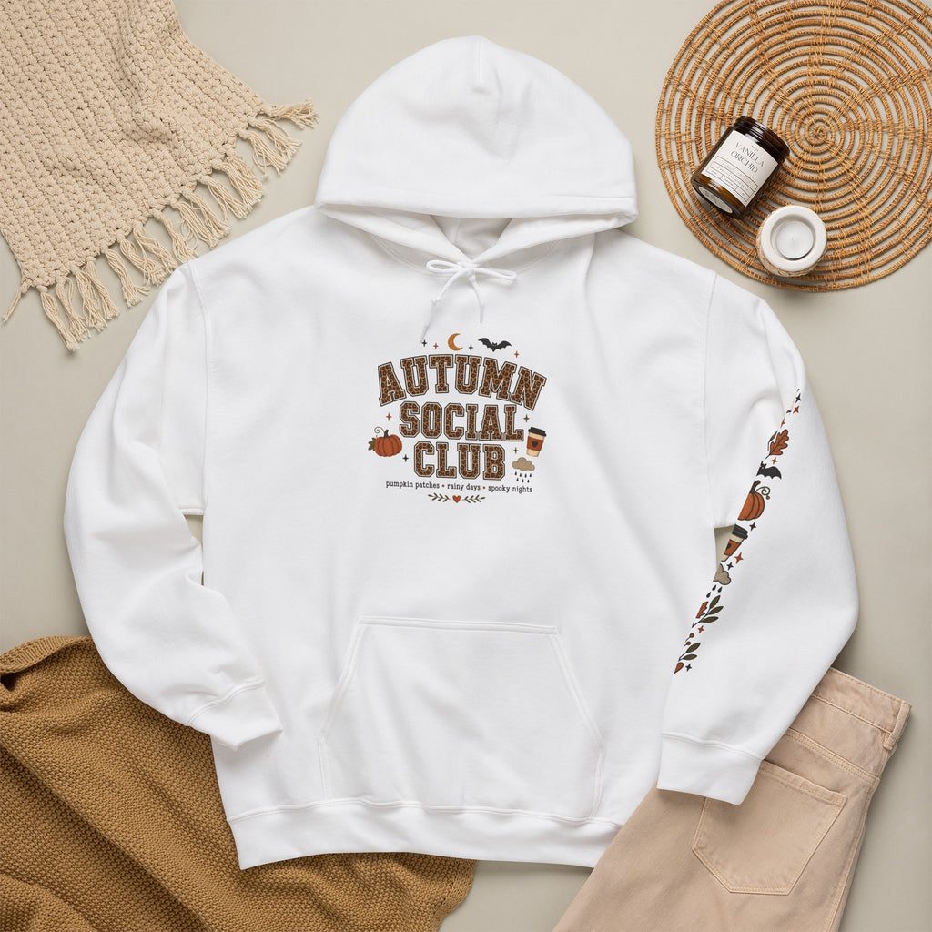 Autumn Social Club Sweatshirt | Leopard Print Fall Shirt | Pumpkin Patches Rainy Days Spooky Nights | Cozy Autumn Crewneck