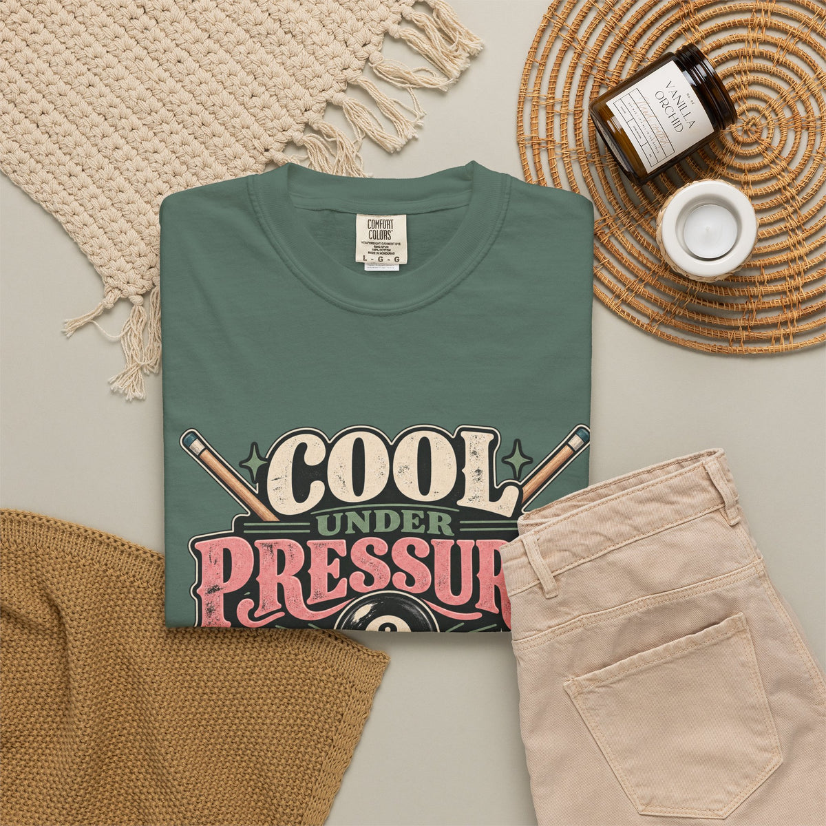 Cool Under Pressure, Deadly With a Cue | Retro Pool T-Shirt