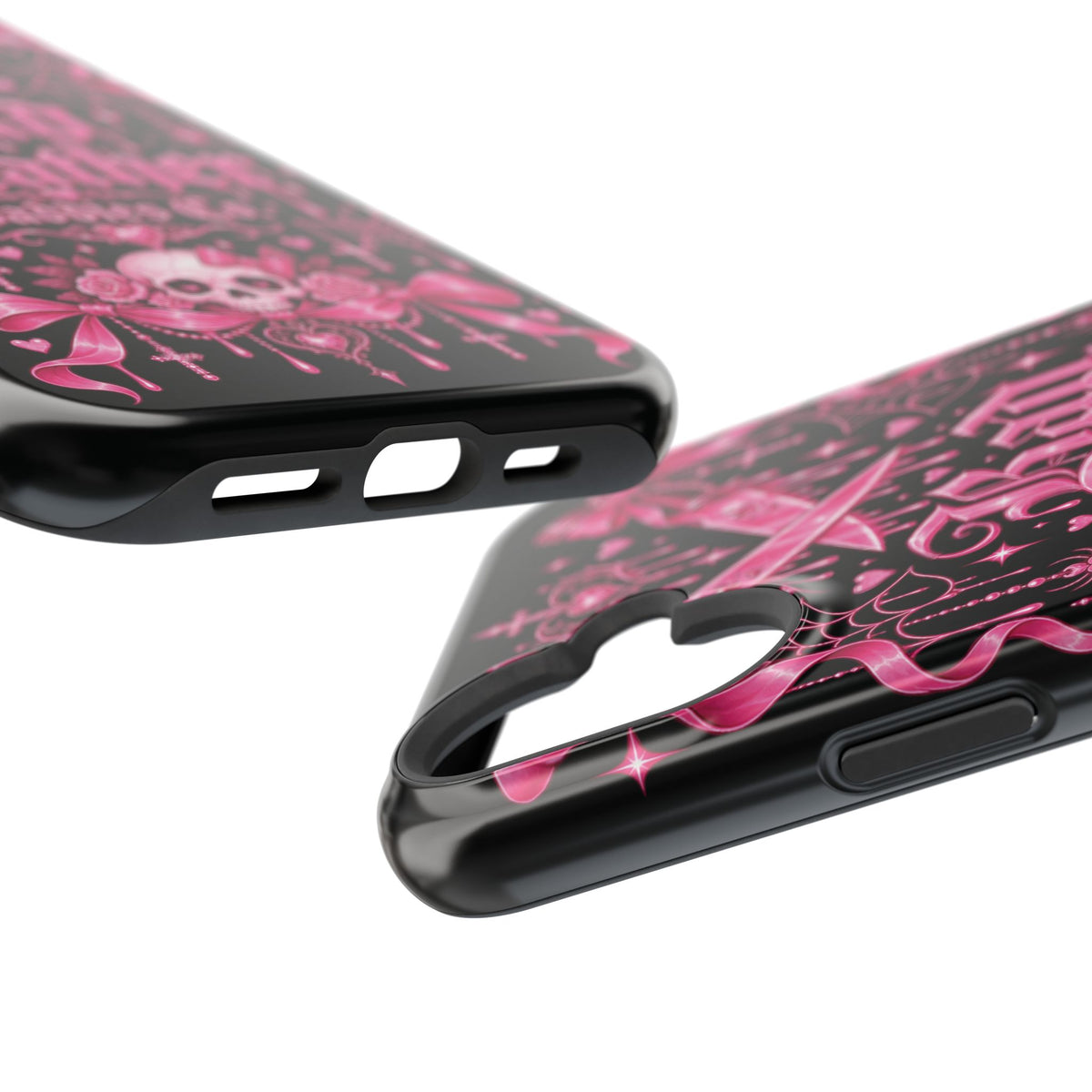 Pink Gothic Magnetic Phone Case With Impact Resistant Protection