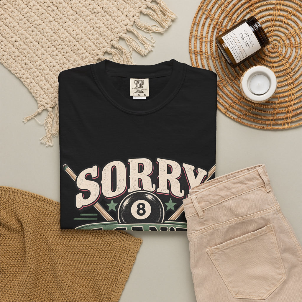 Sorry I Can’t, League Night Pool T-Shirt | Retro Billiards Graphic Tee