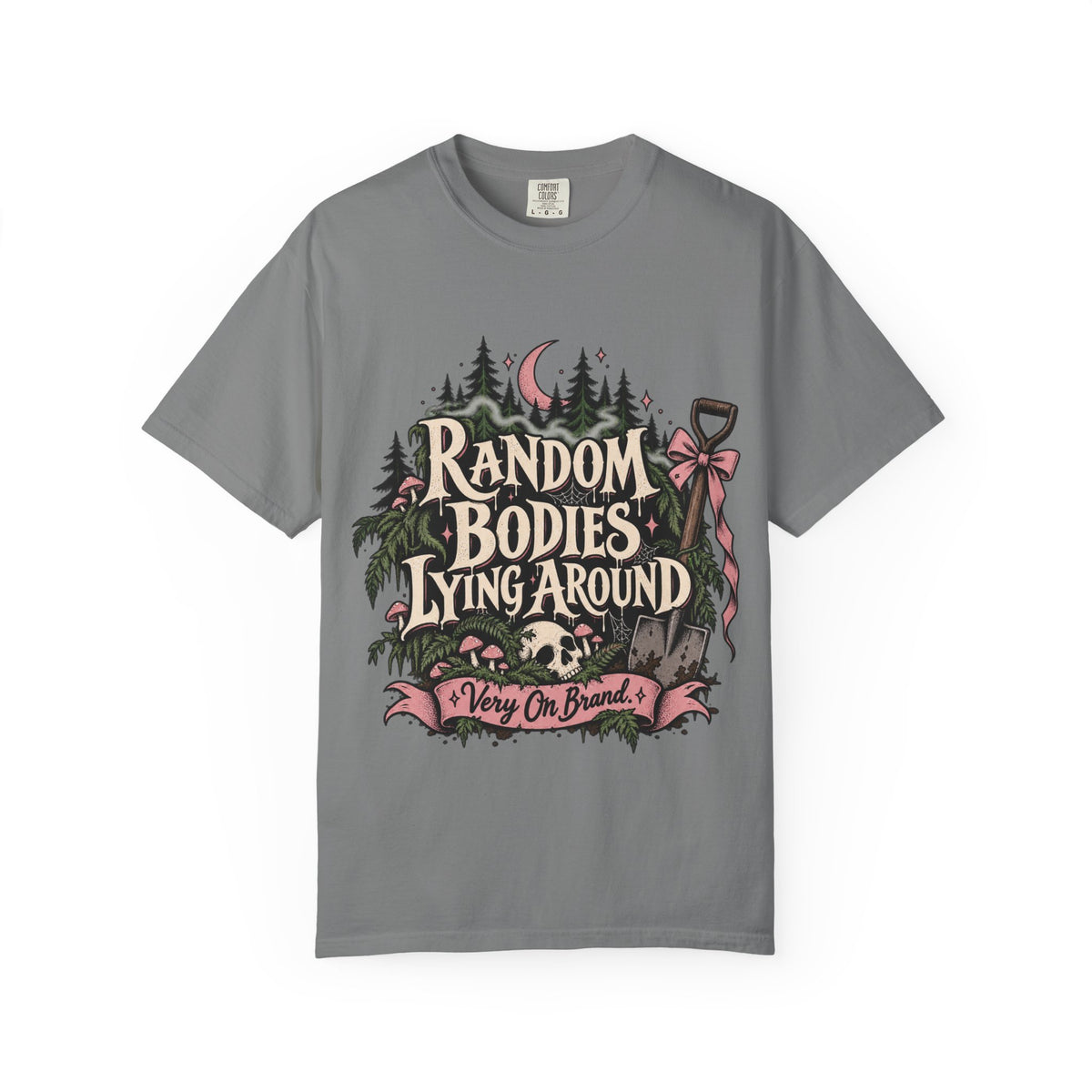 Random Bodies Lying Around Graphic T-Shirt — Dark Humor Halloween Tee