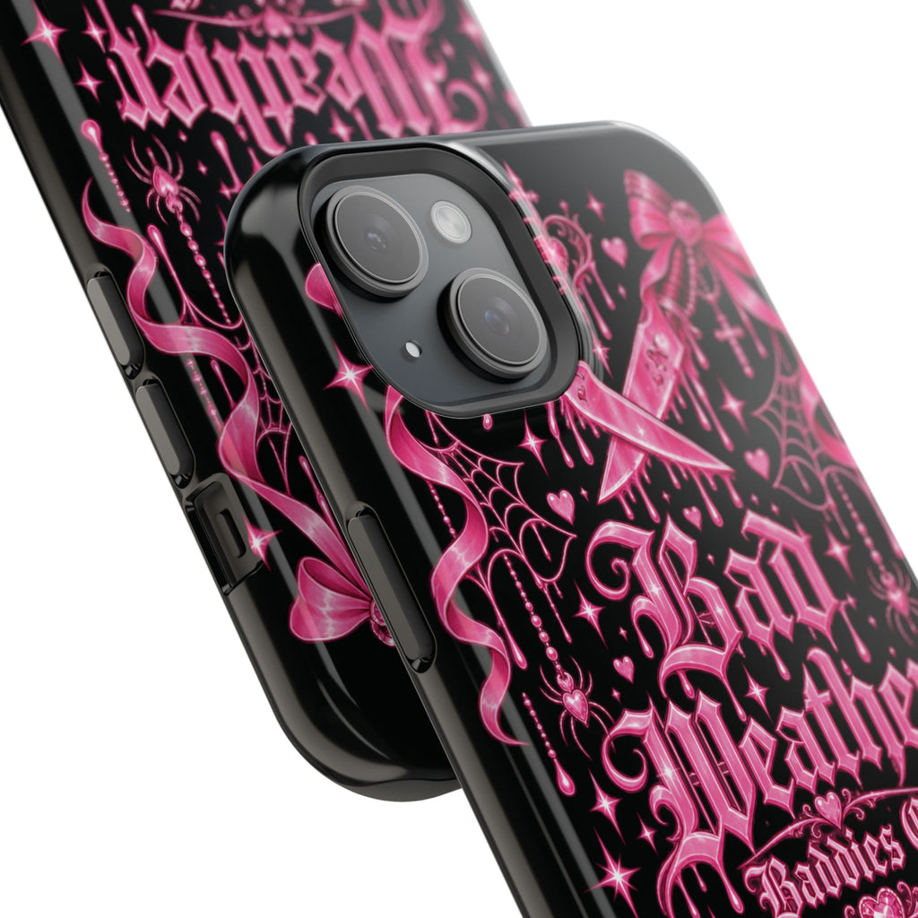 Pink Gothic Magnetic Phone Case With Impact Resistant Protection