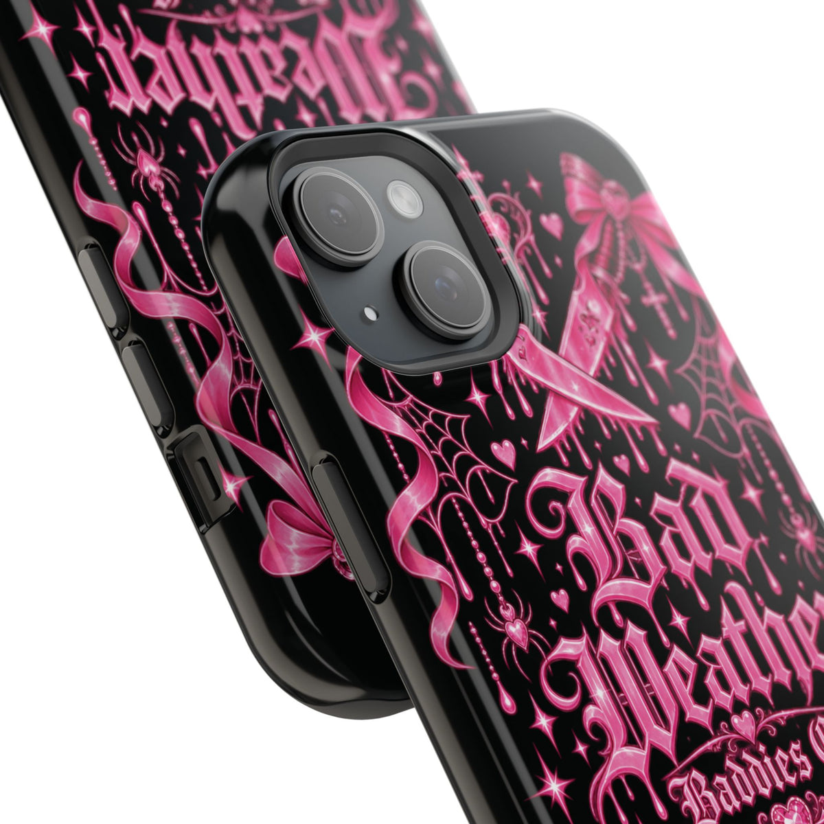 Pink Gothic Magnetic Phone Case With Impact Resistant Protection