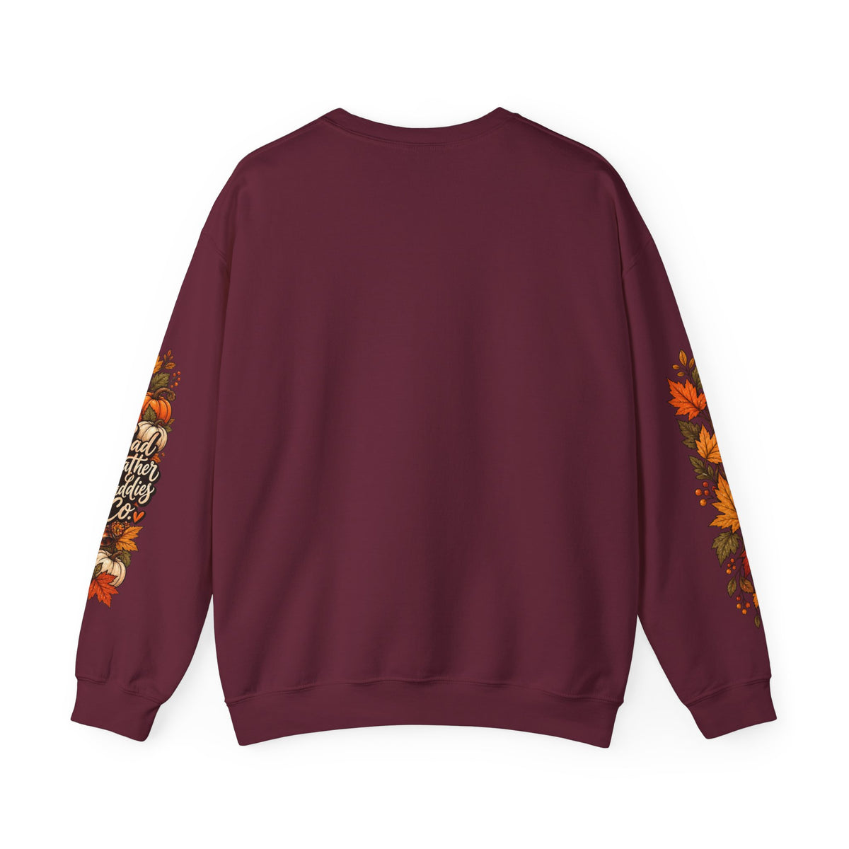 Gobble Till You Wobble Thanksgiving Turkey Crewneck Sweatshirt With Fall Leaves