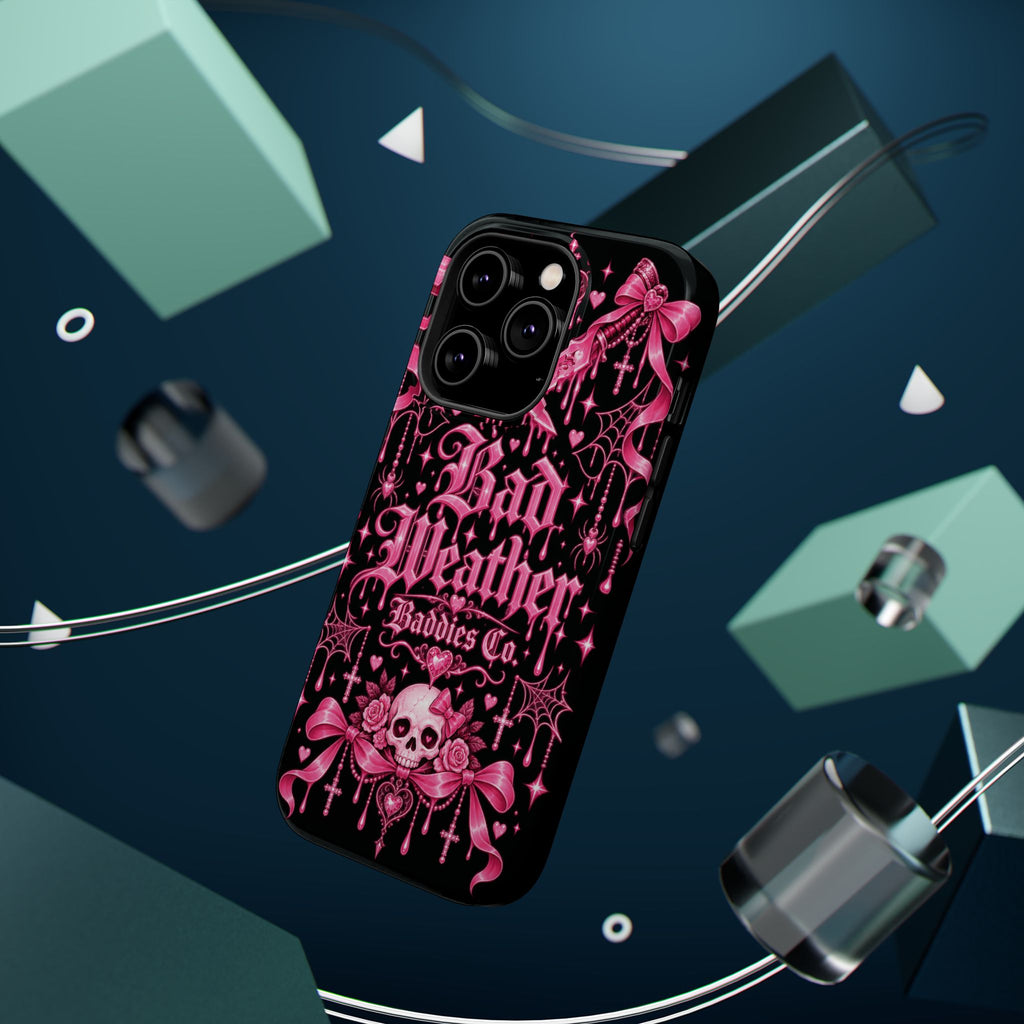 Pink Gothic Magnetic Phone Case With Impact Resistant Protection
