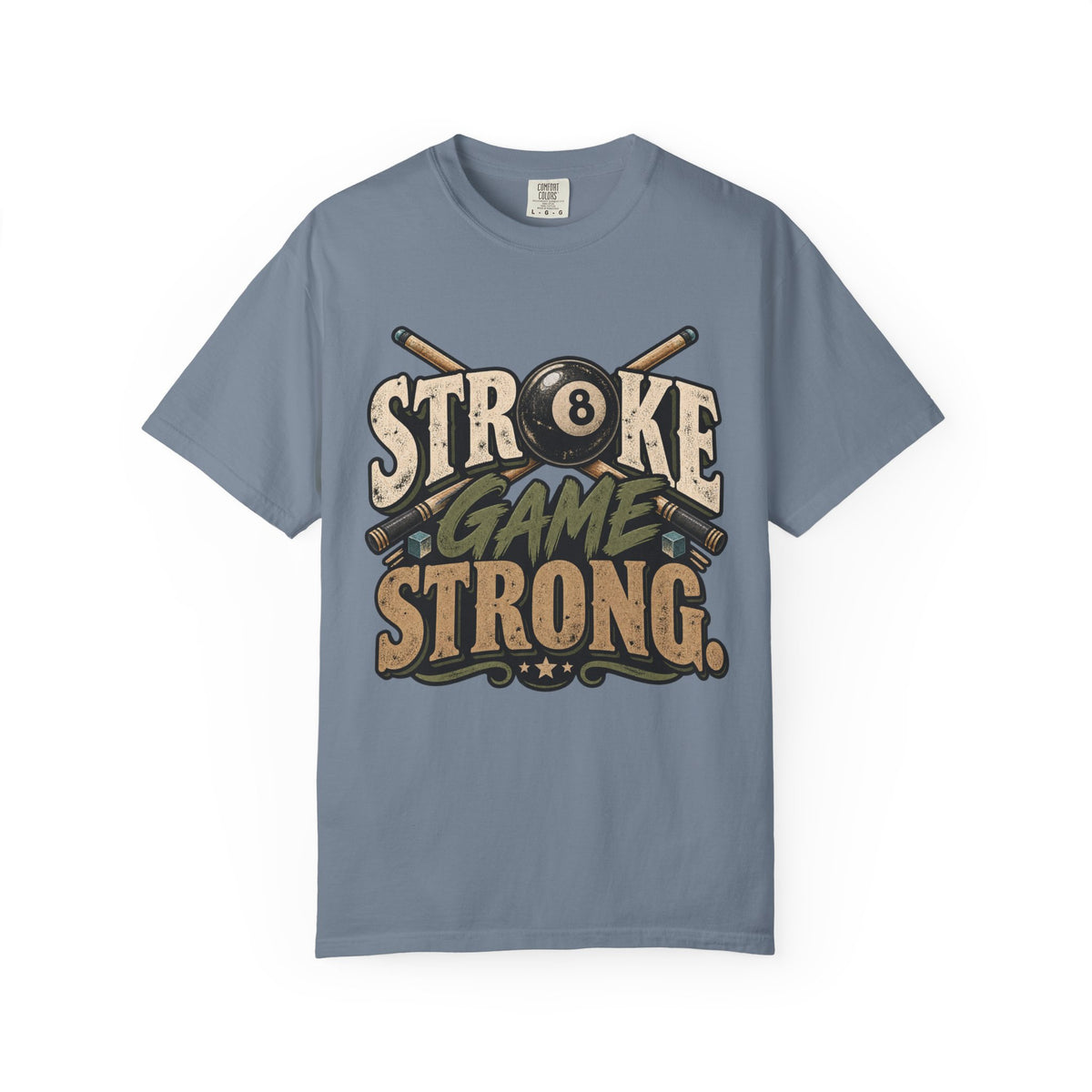Stroke Game Strong | Retro Pool & Billiards T-Shirt