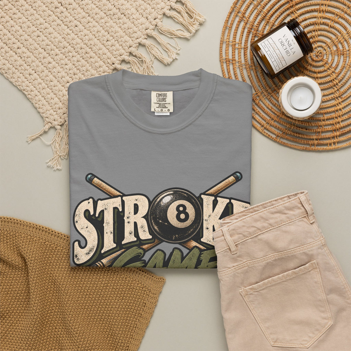 Stroke Game Strong | Retro Pool & Billiards T-Shirt
