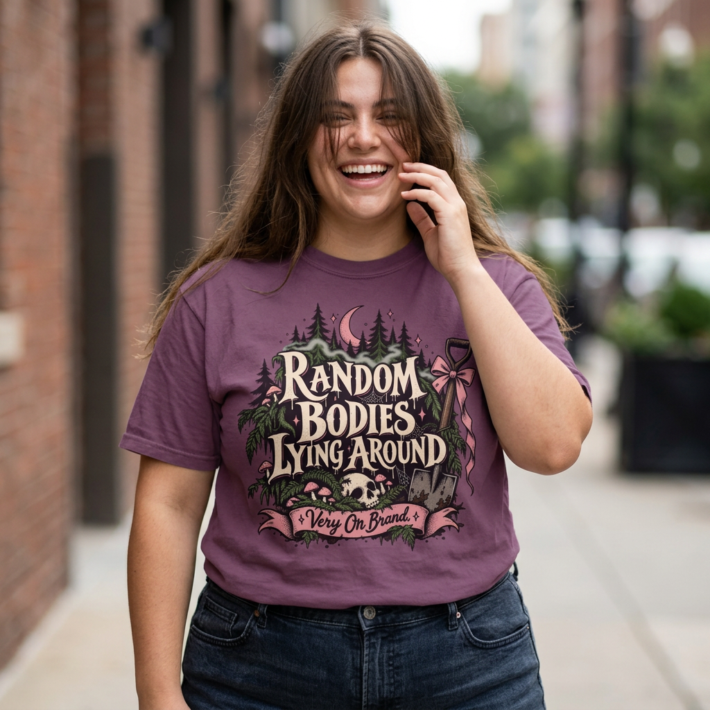 Random Bodies Lying Around dark humor horror t-shirt