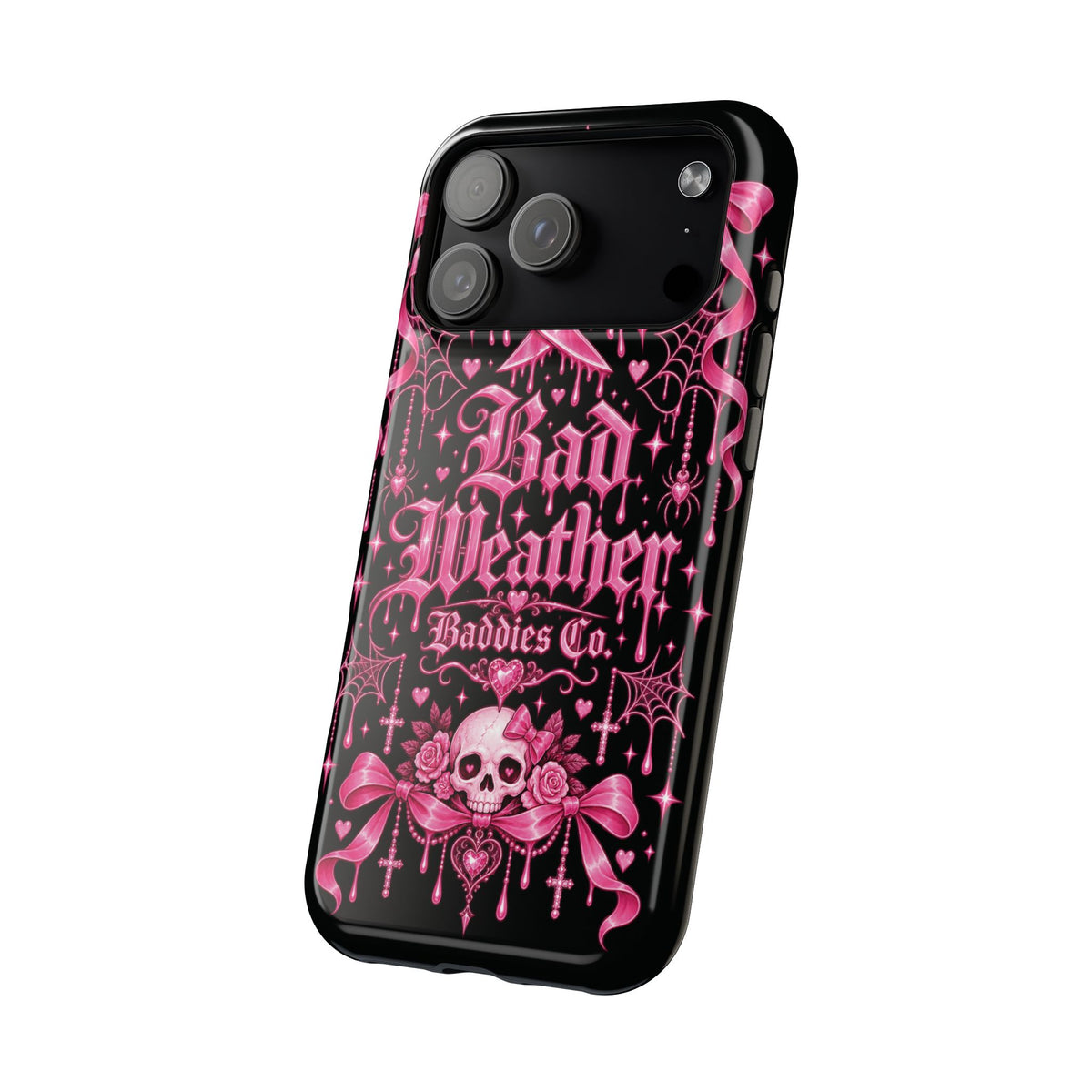 Pink Gothic Magnetic Phone Case With Impact Resistant Protection