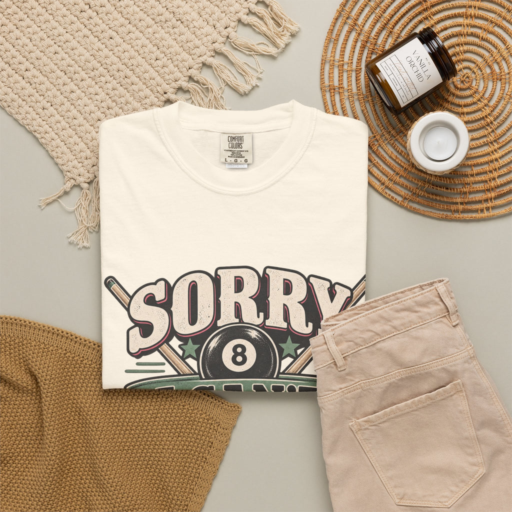Sorry I Can’t, League Night Pool T-Shirt | Retro Billiards Graphic Tee