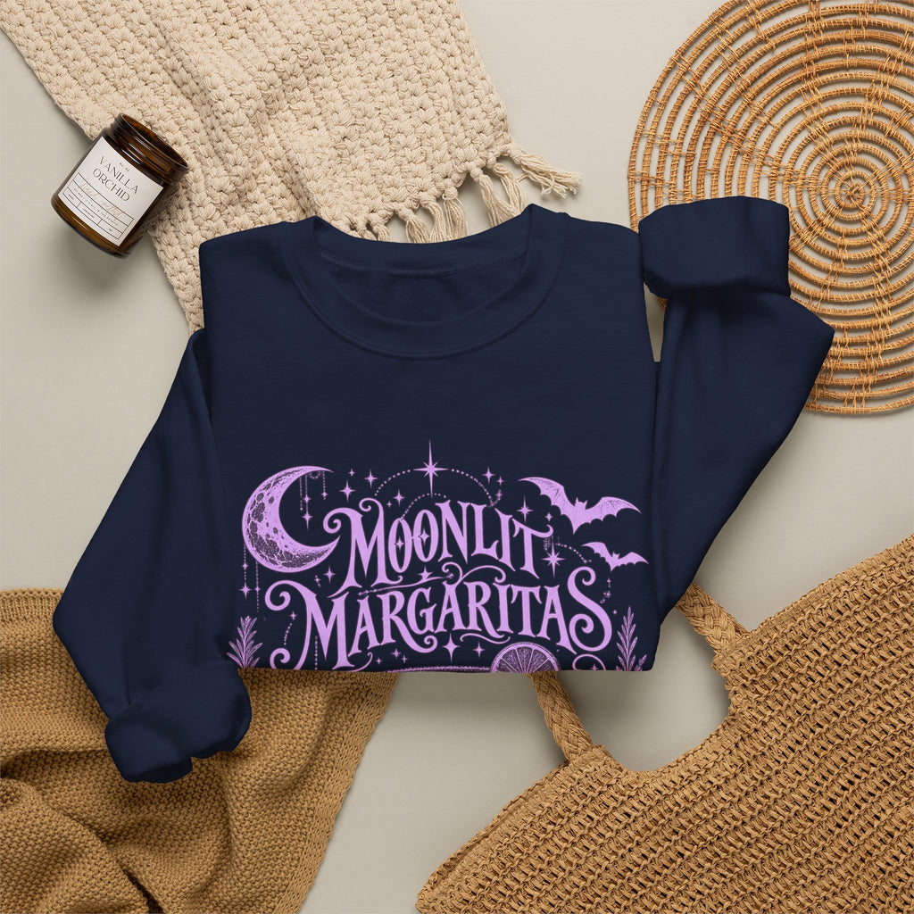Moonlit Margaritas Witchy Unisex Crewneck Sweatshirt With Celestial Design