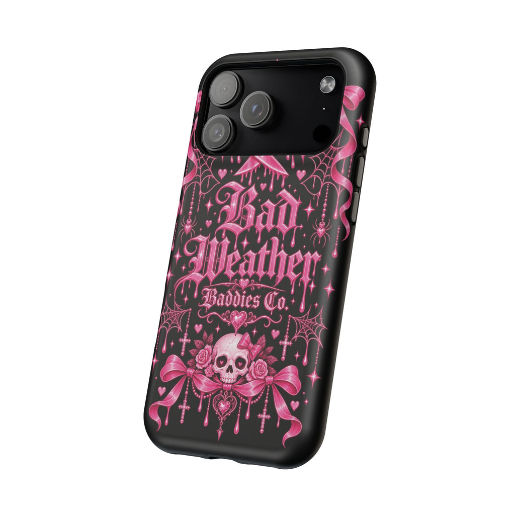 Pink Gothic Magnetic Phone Case With Impact Resistant Protection