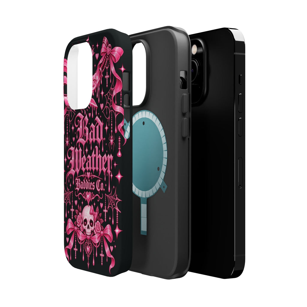 Pink Gothic Magnetic Phone Case With Impact Resistant Protection