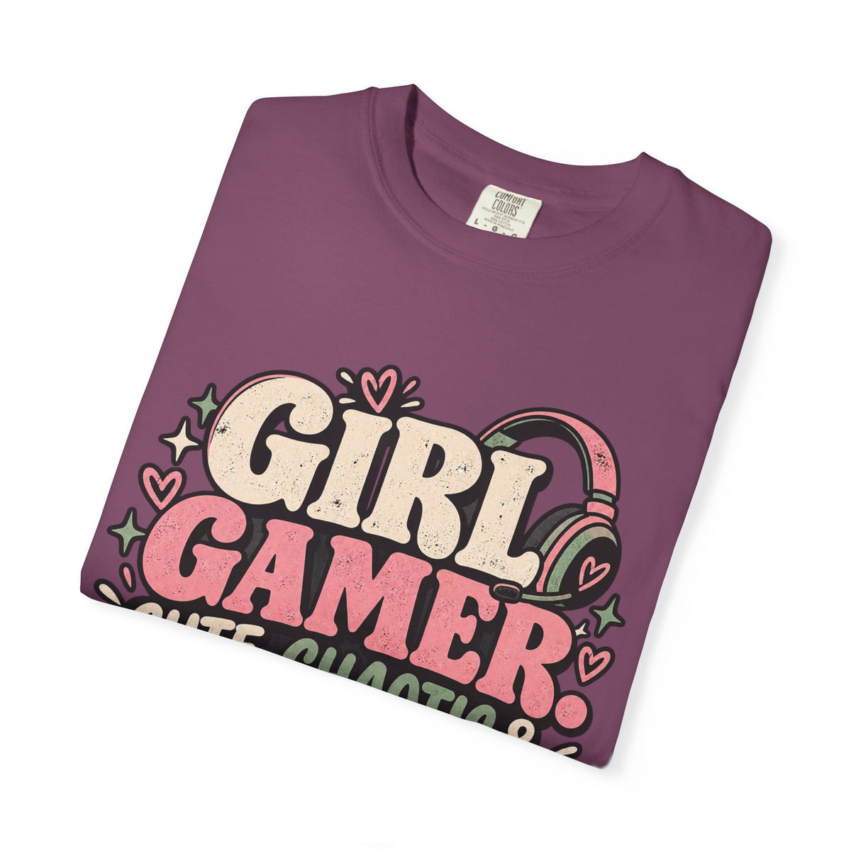 Girl Gamer Cute Chaotic & Carrying the Team | Retro Gaming T-Shirt
