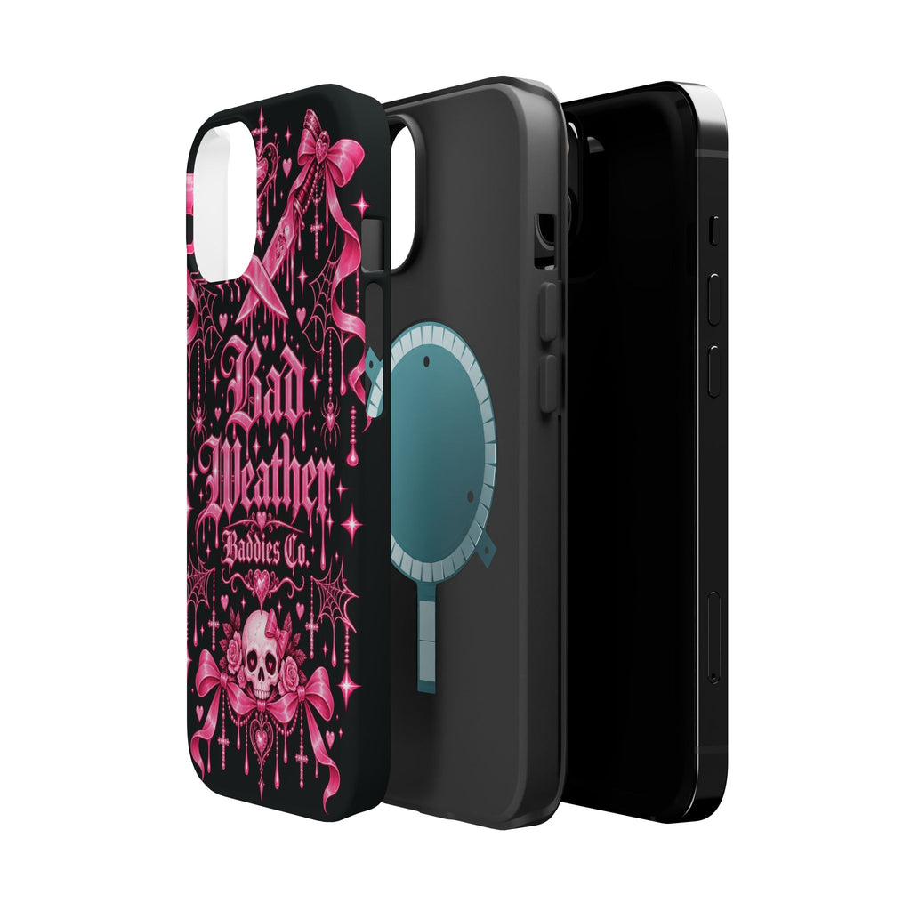 Pink Gothic Magnetic Phone Case With Impact Resistant Protection