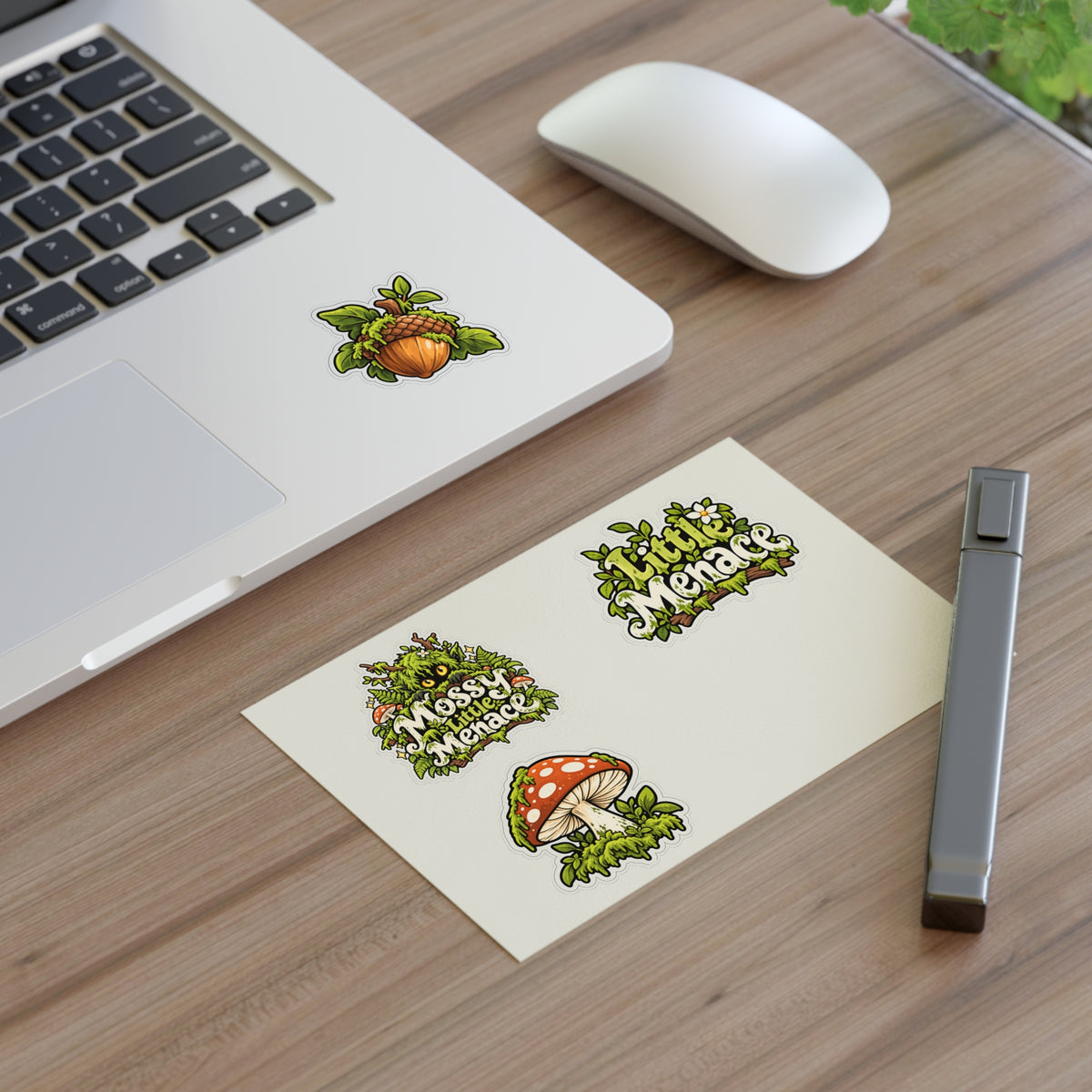 Mossy Little Menace Sticker Sheet — 4 Piece Woodland Pack