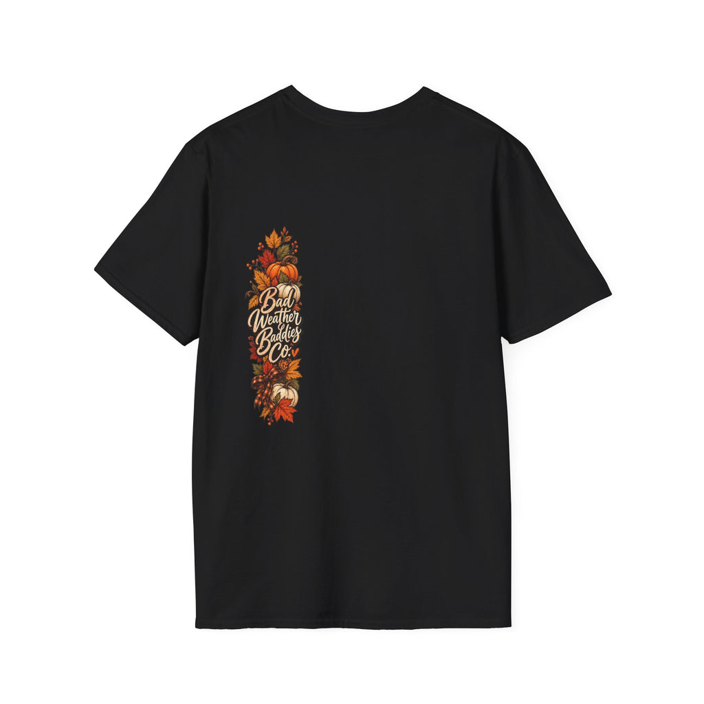 Leopard Print Bow Pumpkin Fall T Shirt Unisex Autumn Graphic Tee