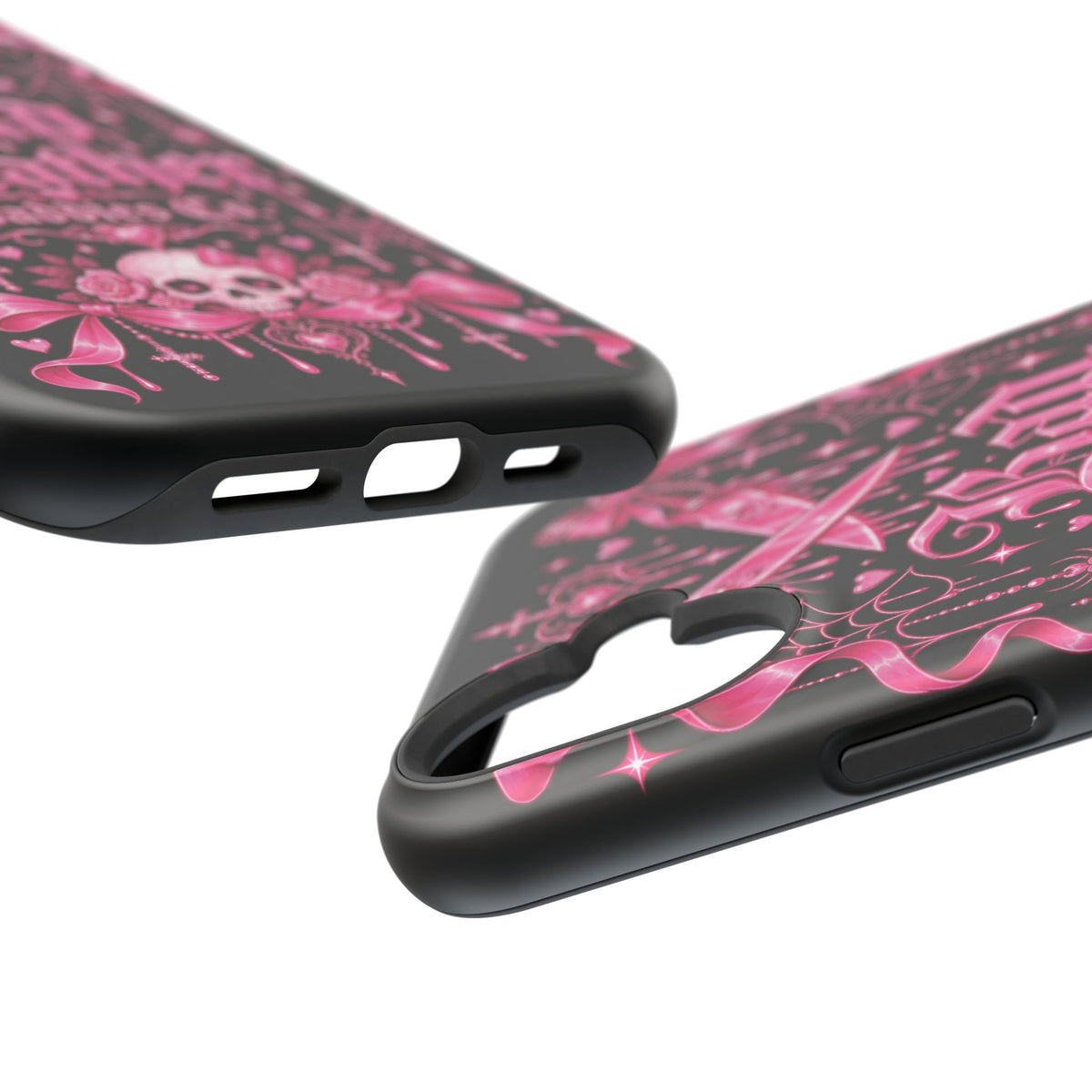 Pink Gothic Magnetic Phone Case With Impact Resistant Protection
