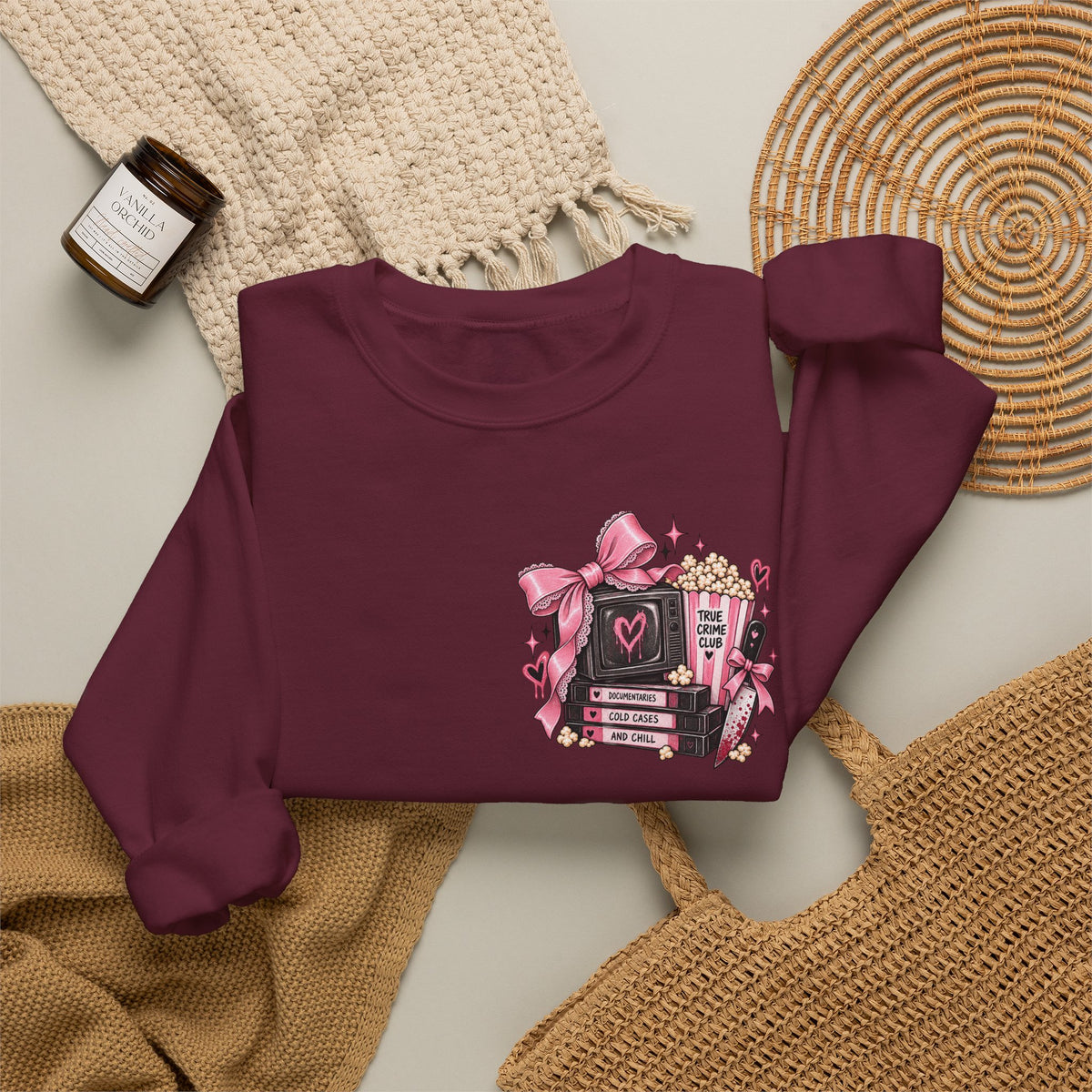 Serial Killer Documentaries and Chill Coquette Crewneck