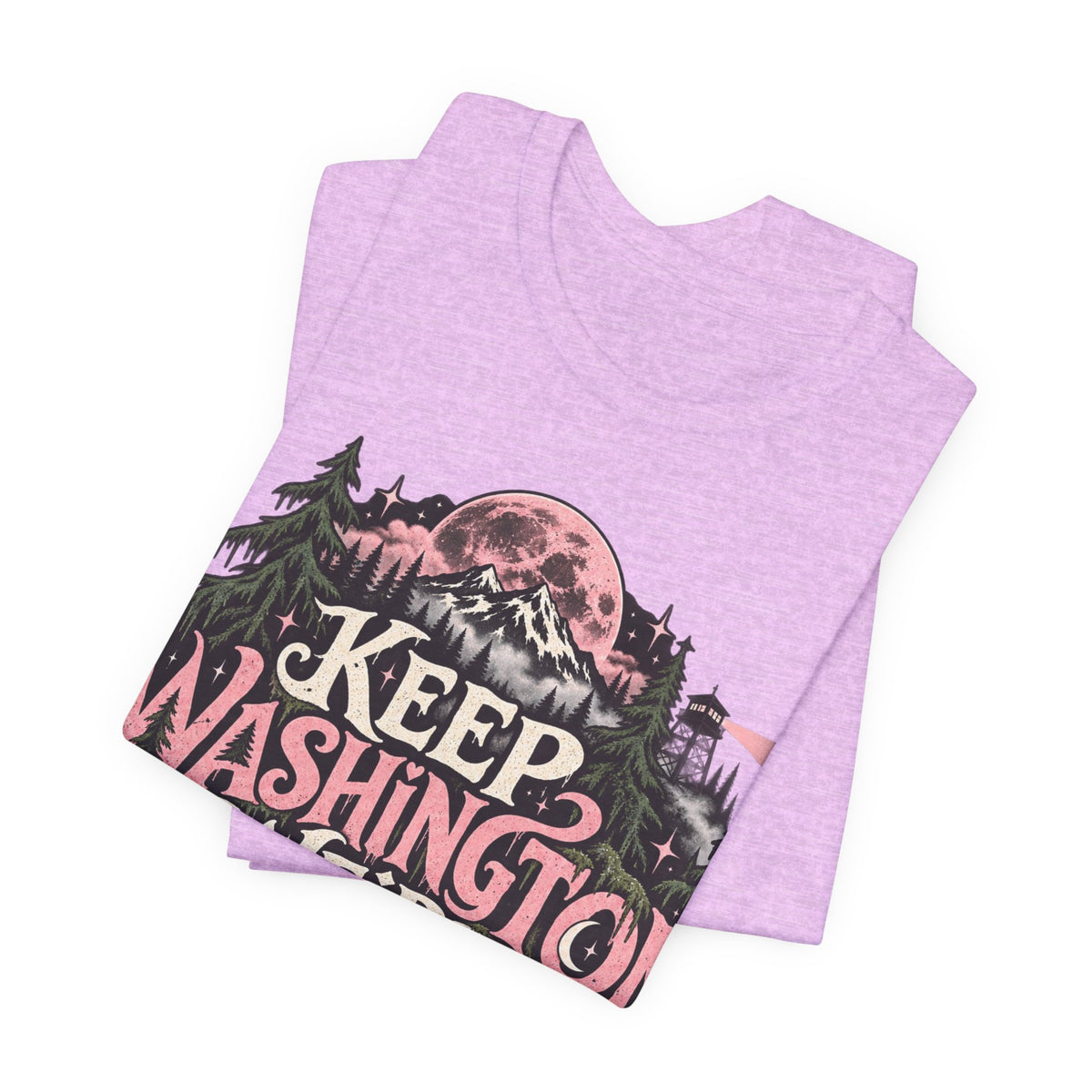 Keep Washington Weird Tee for PNW Cryptid Believers and Forest Wanderers