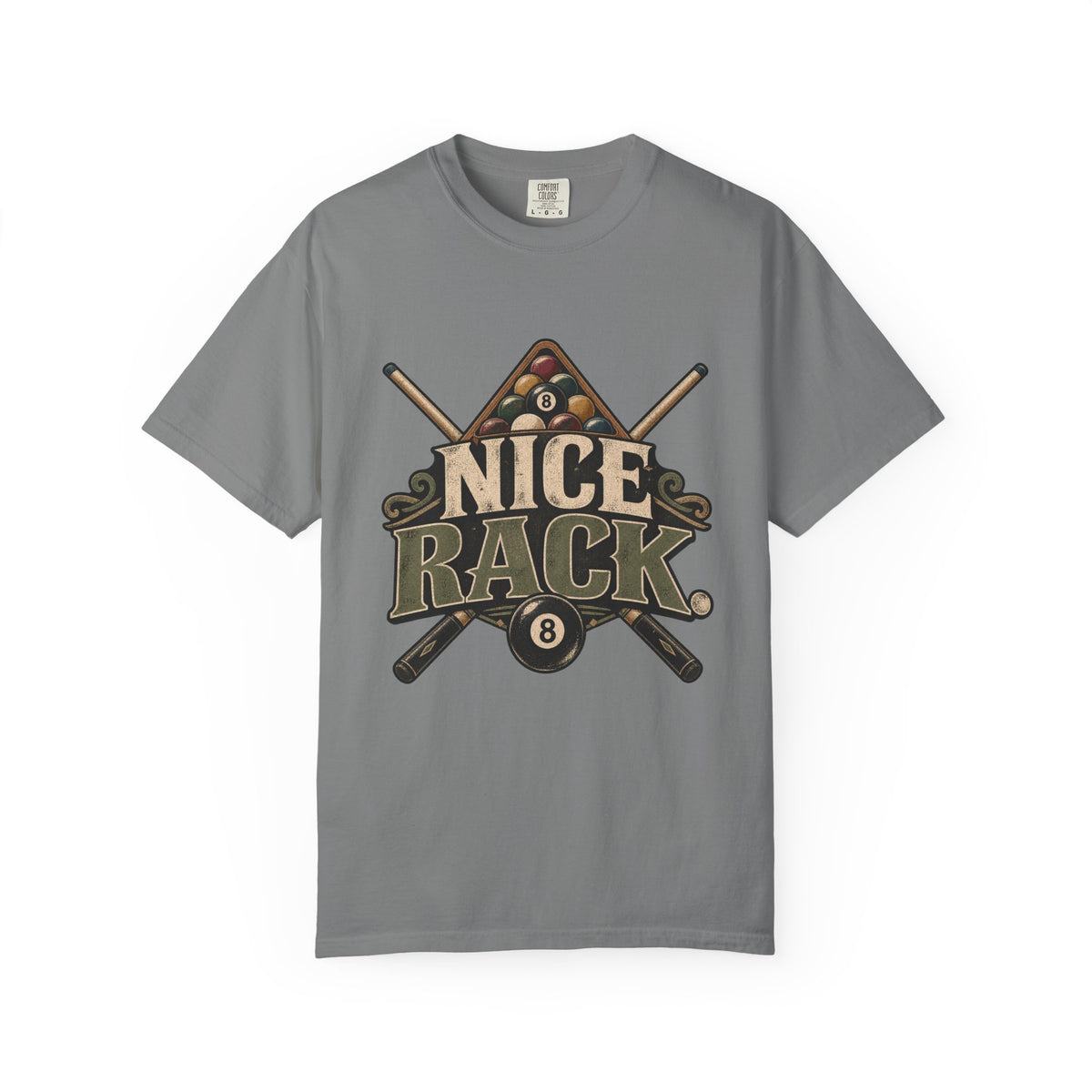 Nice Rack retro billiards graphic t-shirt by Bad Weather Baddies
