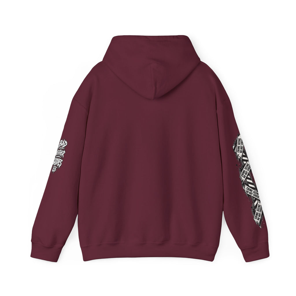 Serial Killer Documentaries and Chill Crime Scene Sleeve Hoodie