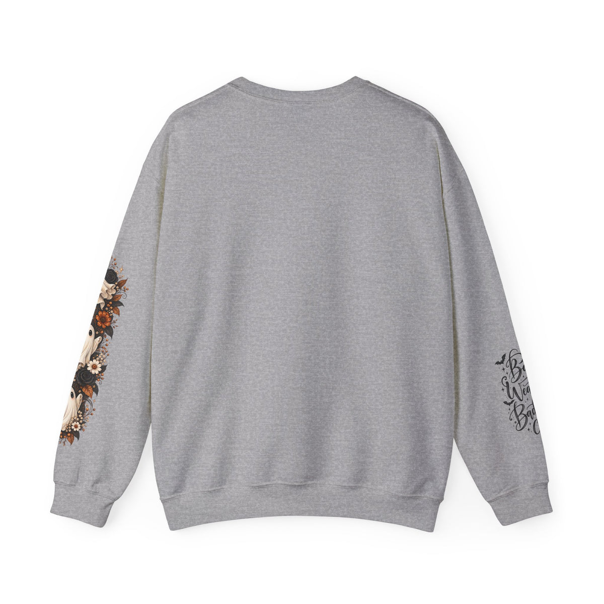 A Girl Gotta Have Options Witchy Halloween Broom Print Crewneck Sweatshirt