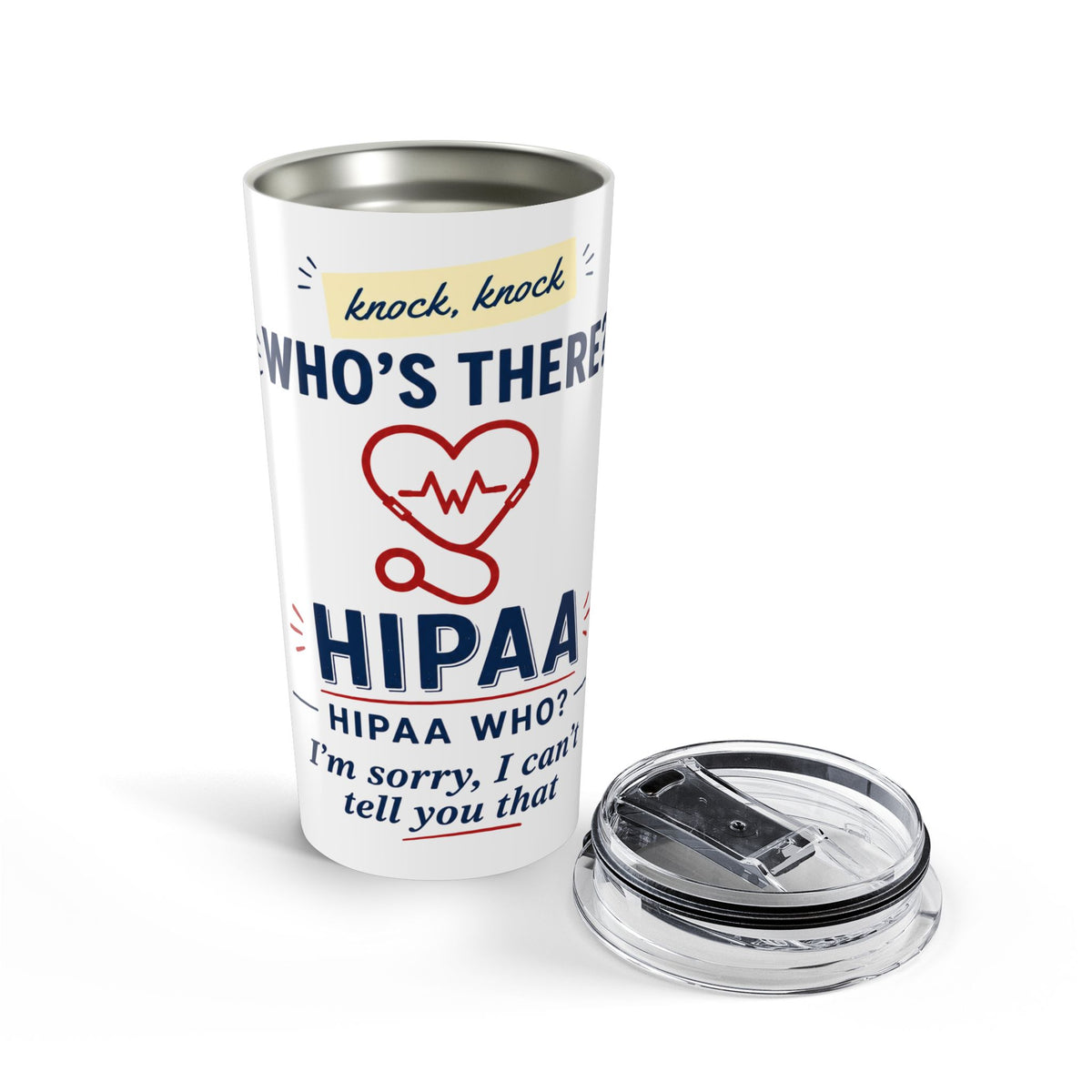 Funny HIPAA Tumbler 20oz – Healthcare Worker Gift, Nurse Tumbler, Medical Office Cup, HIPAA Humor Travel Mug 20oz